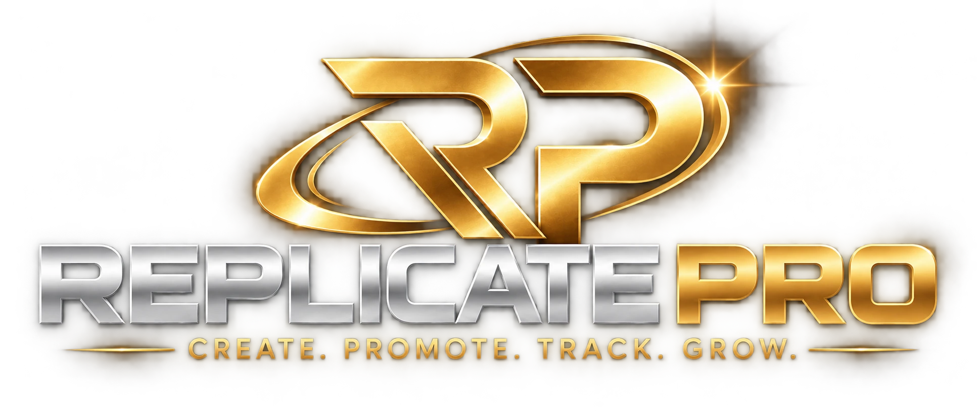 Replicate Pro logo — Create. Promote. Track. Grow.